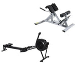 באנדל Air Rower מכשיר חתירה + כיסא רומי מקצועי מאסיבי מכשיר זוקפי גב