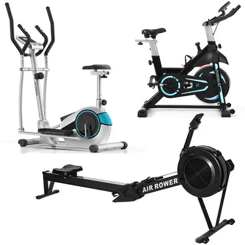 Air Rower מכשיר חתירה + אליפטיקל מגנטי משולב אופני כושר + אופני ספינינג מקצועיים