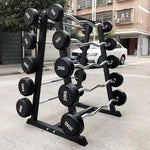 באנדל חבילת מוטות משקל + מעמד מותאם לחדר כושר